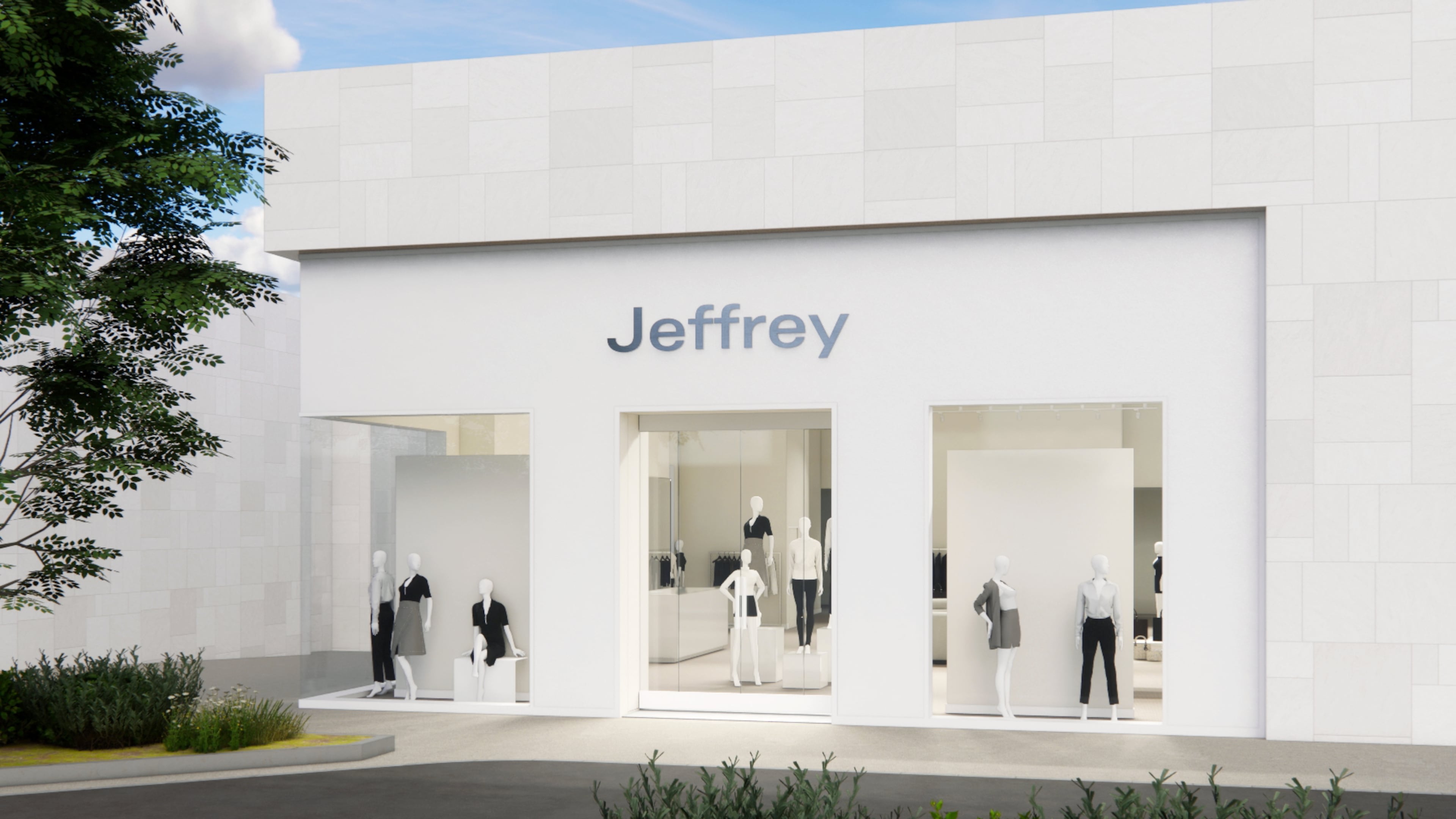 A rendering of the fashion boutique Jeffrey, set to return to Atlanta in 2026, with a new location at the Buckhead Village development. (Courtesy of Jeffrey)