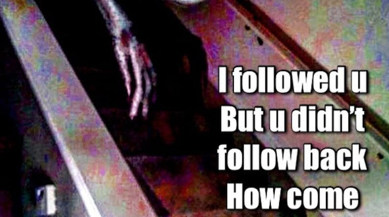 A recent meme by Atlanta-based artist Fatima Khan reflects how interactions with followers online can get hostile. Original image by Trevor Henderson. CONTRIBUTED