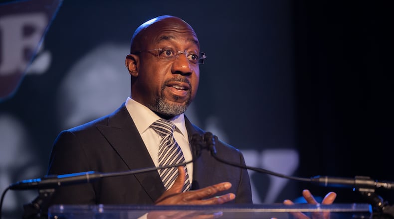 The National Republican Senatorial Committee has filed a complaint against Democratic U.S. Sen. Raphael Warnock, saying he violated campaign finance law by using contributions to his reelection effort to pay legal expenses in a lawsuit stemming from his work as a pastor. (Nathan Posner for the Atlanta Journal-Constitution)
