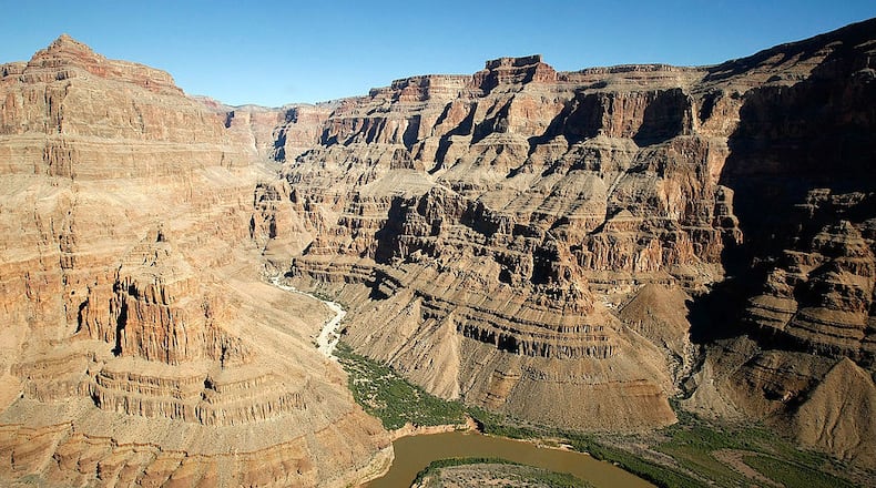 An aerial view near the West Rim of the Grand Canyon November 6, 2008, in Grand Canyon, Arizona.