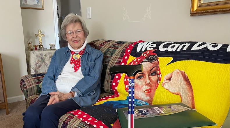 Lucretia Jane Tucker, soon to be 98, is one of the few remaining "Rosie the Riveters," women who worked in factory jobs during World War II. Bill Torpy/AJC