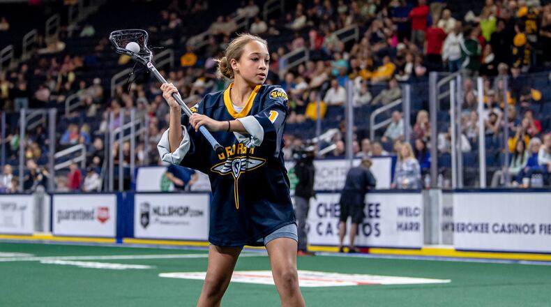 Karaline Apoian, 11, of Forsyth County, started #GoalsForAvery as a challenge to donate to a children's hospital in honor of Avery Wende, the baby girl of Craig and Heather Wende. Avery was born four months premature on Feb. 24 and passed away March 3. Courtesy of Georgia Swarm.