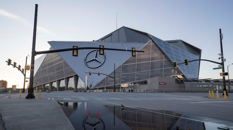 There will be no fans in Mercedes-Benz Stadium for Falcons games through at least September.