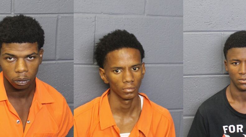 From left: Joshua Pitts, Tyrese Rivers and Sadaque Holmes.