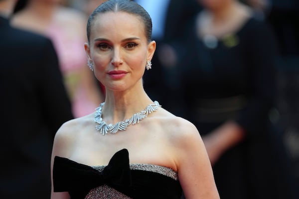 Natalie Portman poses for photographers upon arrival at the premiere of the film 'Eddington' at the 78th international film festival, Cannes, southern France, Friday, May 16, 2025. (Photo by Lewis Joly/Invision/AP)