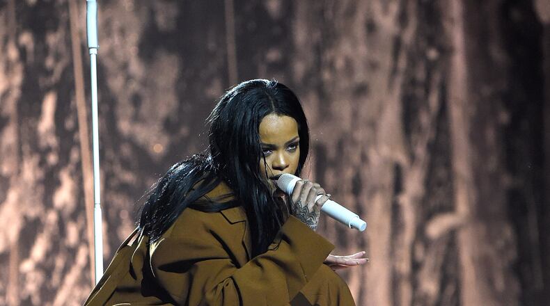 Rihanna at her March 27 show in Brooklyn (she hasn't allowed professional photographers to shoot other dates of the tour). PHOTO CREDIT: Kevin Mazur/Getty Images for Fenty Corp