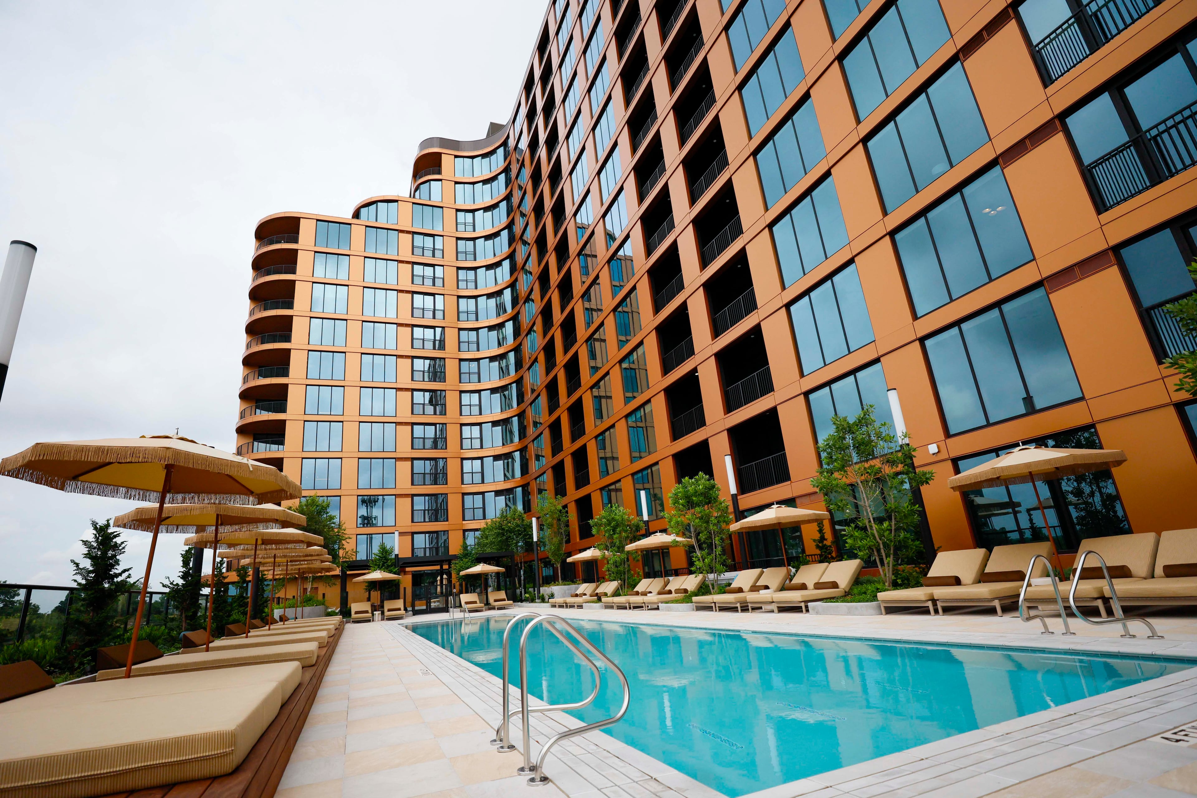 Stella has a spacious swimming pool on the seventh floor. The Star Metals District is one of the largest areas in West Midtown. (Miguel Martinez/ AJC)