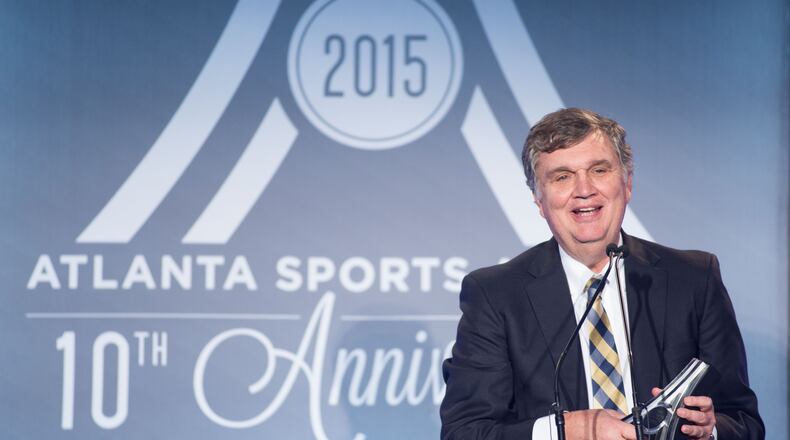 Georgia Tech coach Paul Johnson, who won top coaching honors in the ACC (for the third time) and at this year’s Atlanta Sports Awards, is coming off an 11-3 season. (Photo by Branden Camp)