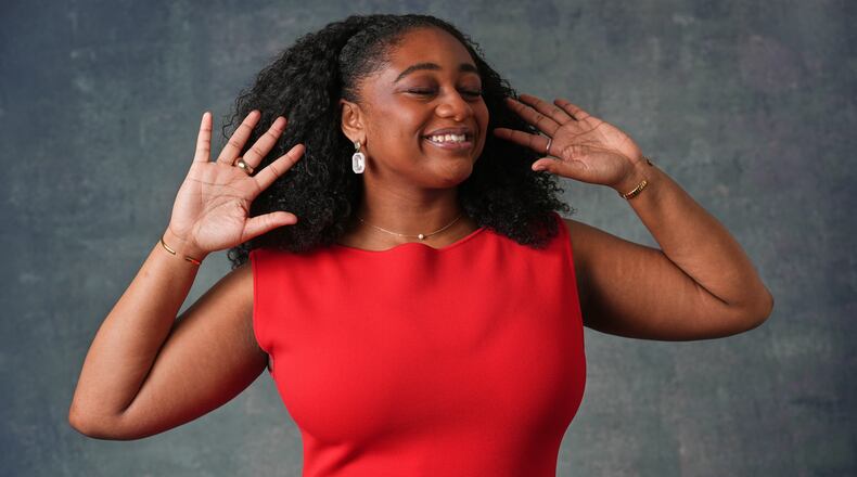 Samara Joy poses for a portrait in Los Angeles on Thursday, Sept. 25, 2025. (AP Photo/Marcio Jose Sanchez)