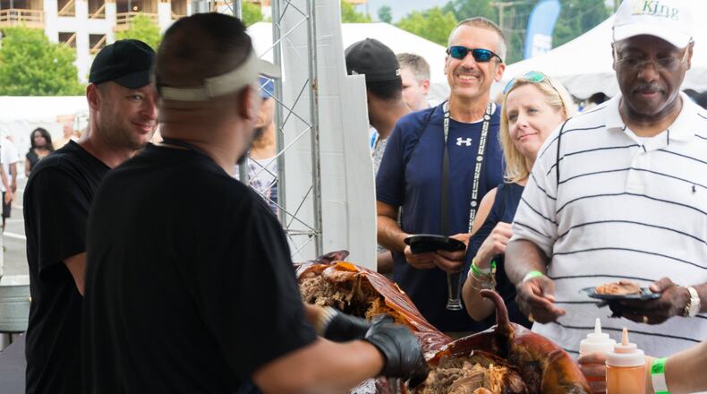 Visit one of the many vendors serving up barbecue at the Beer, Bourbon & BBQ Festival.