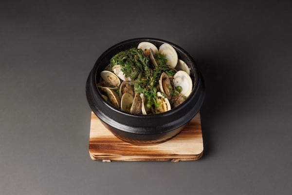 Jogaetang, clams steamed in anchovy broth, are served at Spring 2nd Branch. (Courtesy of Peter Ho)
