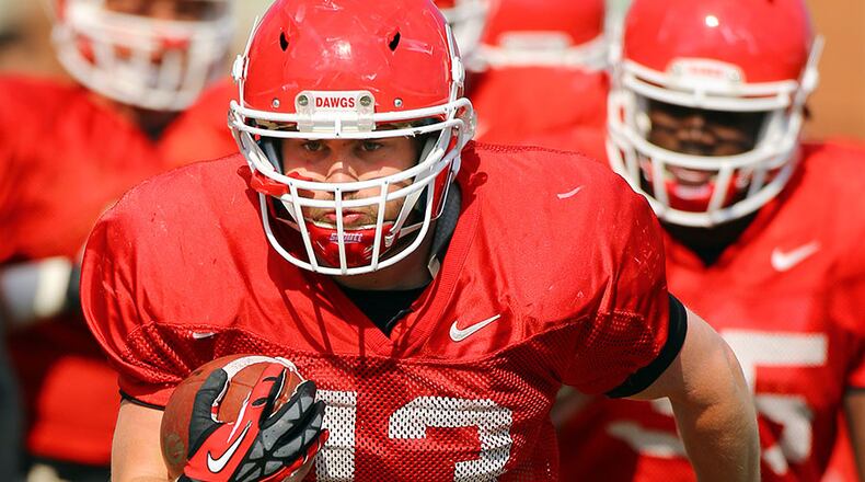 Georgia fullback Merritt Hall was medically disqualified in August from playing any longer after sustaining at least three concussion in two years.