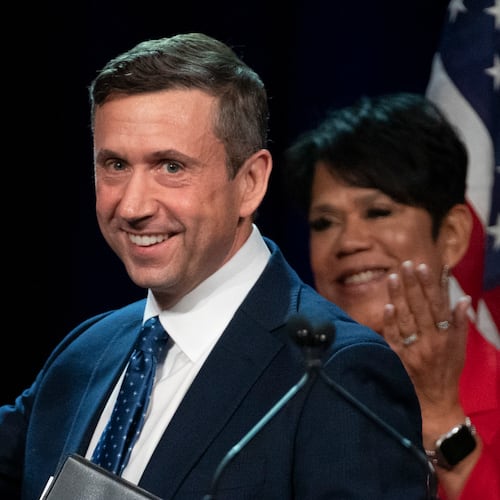 Democratic National Committee Chair Ken Martin will campaign with Debra Shigley on Saturday in the Republican-leaning Senate District 21 in north Fulton and Cherokee counties. (Allison Robbert/New York Times)