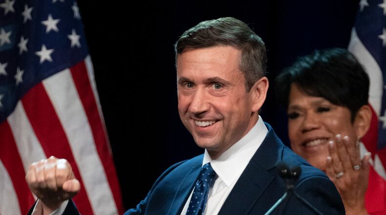 Democratic National Committee Chair Ken Martin will campaign with Debra Shigley on Saturday in the Republican-leaning Senate District 21 in north Fulton and Cherokee counties. (Allison Robbert/New York Times)