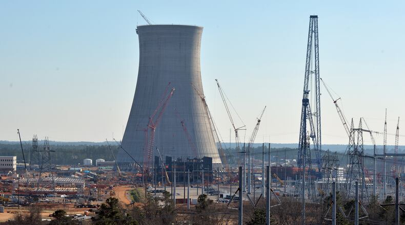 Plant Vogtle expansion under construction near Augusta. BRANT SANDERLIN / BSANDERLIN@AJC.COM