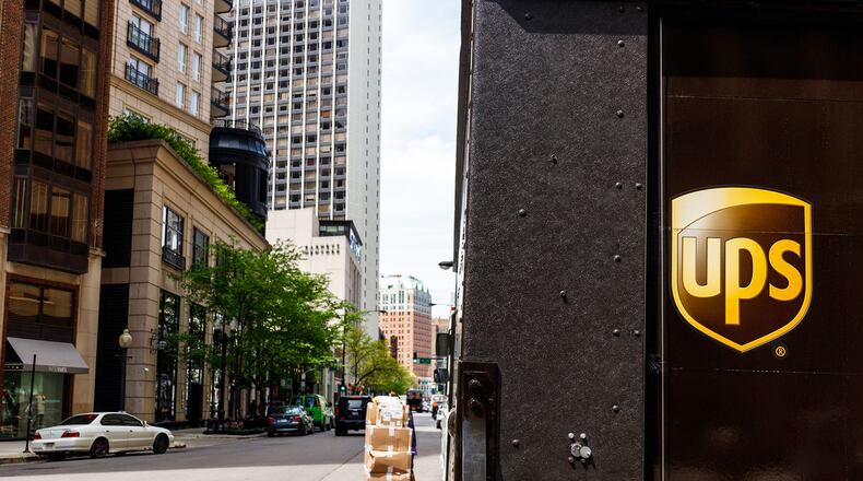 A UPS delivery truck in May 2018 in Chicago. Labor contract negotiations between UPS and Teamsters stalled after an all-night bargaining session aimed at reaching a deal Wednesday. (Jonathan Weiss/Dreamstime/TNS)
