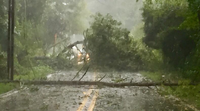 Trees down on East Lake Road in DeKalb County
