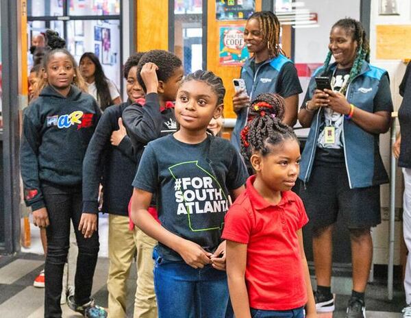 Huie Elementary students during the event. (Photo provided by Clayton News-Daily)