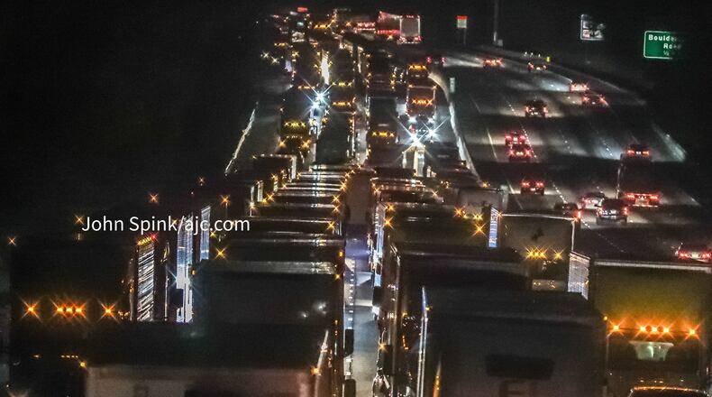 The fatal crash turned I-285 East at Flat Shoals Parkway into a parking lot for more than four hours Thursday morning.