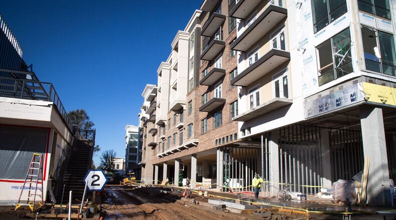 Construction continues around Avalon Boulevard, at Avalon, a mixed-use development in Alpharetta, GA. Wednesday, December 07, 2016. Avalon’s Phase II Retail Grand Opening is scheduled for April. STEVE SCHAEFER / SPECIAL TO THE AJC