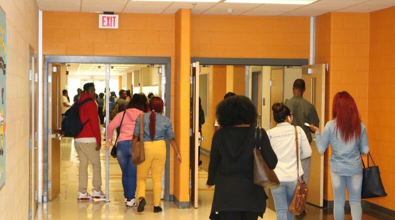 Students pass through the halls at Charles Drew High School in Clayton County on Friday, May 13, 2016. (Courtesy of Clayton County Public Schools)