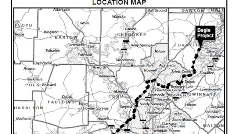 Of the 125-mile plan for sidewalks along the Chattahoochee River, 2.4 miles will be developed in Cobb County as a pilot site. (Courtesy of Chattahoochee RiverLands and Cobb County)