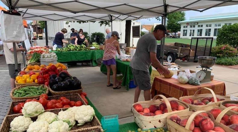 The Downtown Alpharetta Farmers Market reopens 8:30 a.m. to 1 p.m. Saturday Apr. 2 in the Alpharetta Town Green area. (Courtesy City of Alpharetta)
