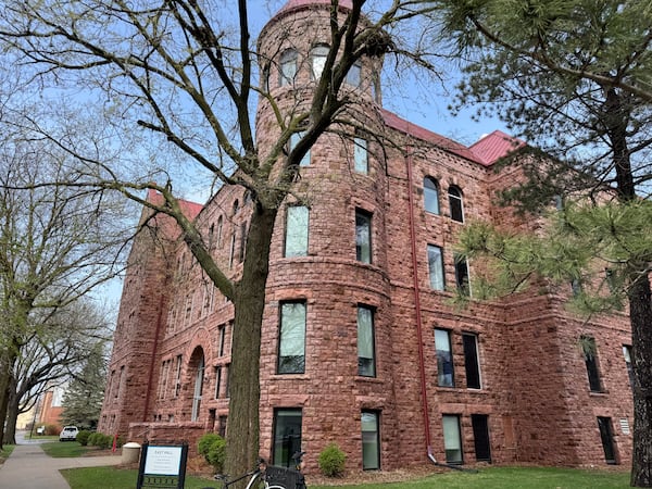 State University's East Hall is shown on Monday, April 28, 2025, in Madison, S.D. (AP Photo/Sarah Raza)