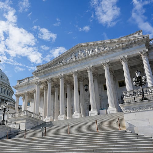 The U.S. Capitol, Friday, Nov. 14, 2025, in Washington. (AP Photo/Mariam Zuhaib)