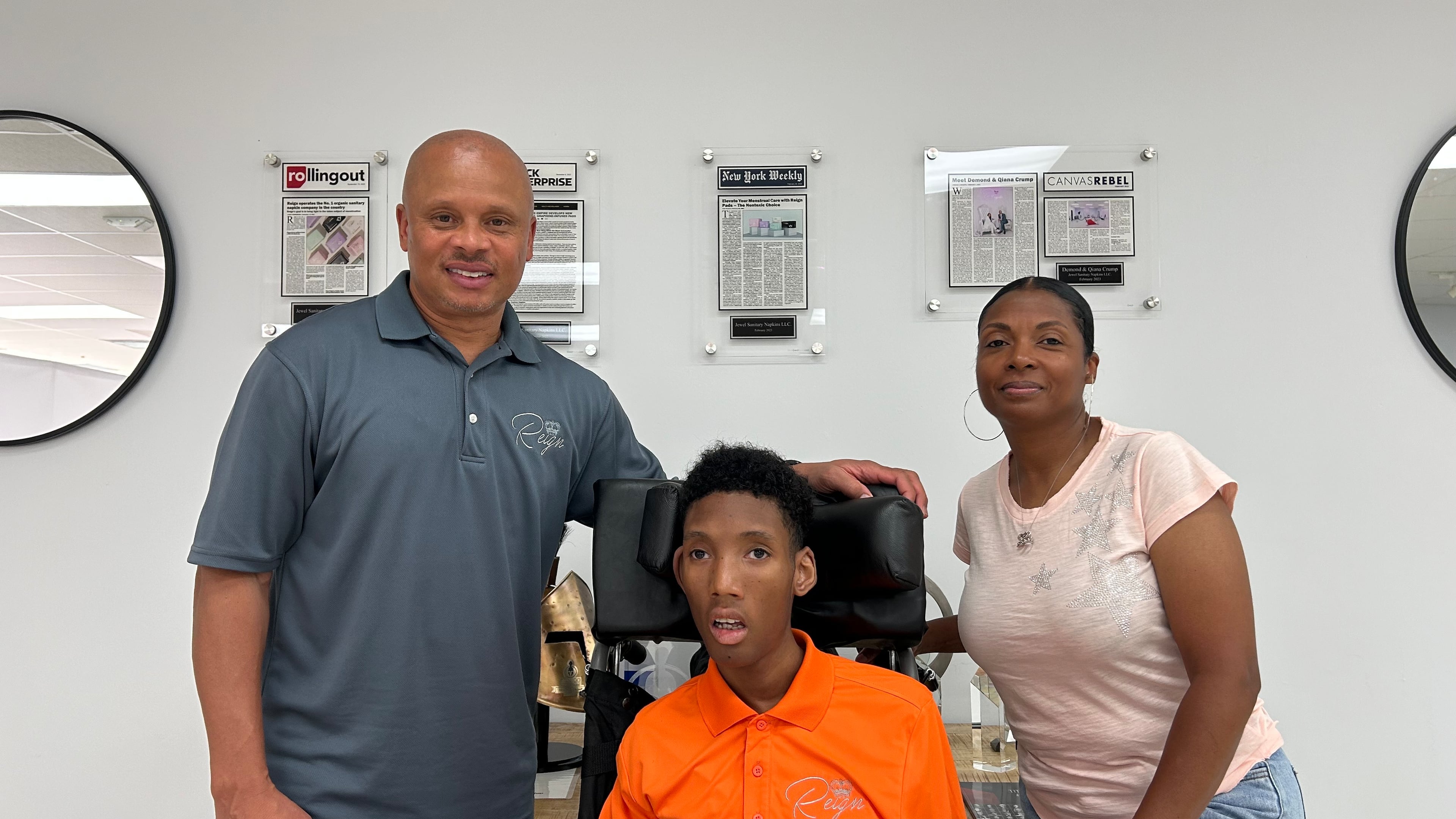 Stockbridge's Demond Crump Sr. (left) and Qiana Crump (right) say 32-year-old son Demond Crump Jr. is usually treated with kindness by other people. Crump Sr. says that wasn't the case at the Cumberland Mall on Friday. (Thomas Lake/AJC)