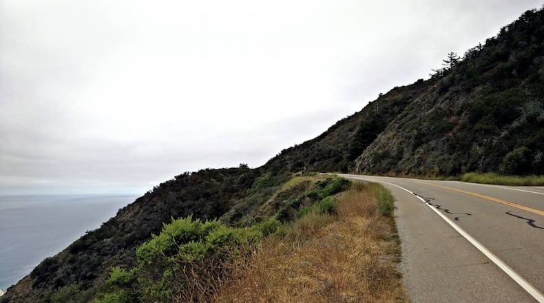 An Oregon teen was not hurt after driving his car off a cliff, police said.