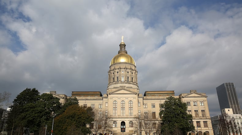 February 22, 2018 - Atlanta, Ga: The Georgia State Capitol is shown on Legislative Day 25, Thursday, February 22, 2018, in Atlanta. PHOTO / JASON GETZ