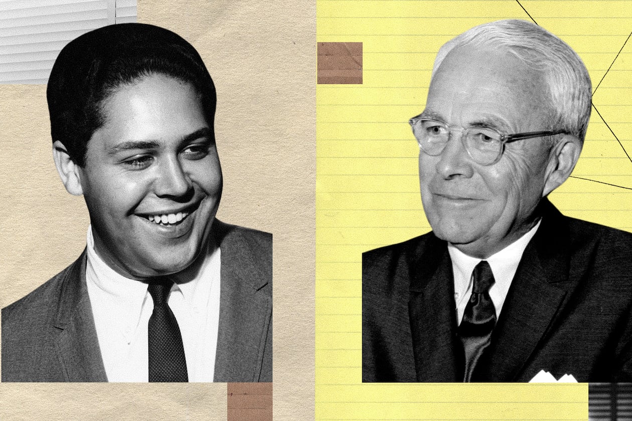 Maynard Jackson Jr. (left) and Ivan Allen Jr. both served as Atlanta's mayor, but the similarities don't end there. While one was the descendant of an enslaved person and the other had a Confederate soldier as an ancestor, they both did a lot for civil rights in the city and worked to put Atlanta on the national map. (Photo Illustration: Chris Skinner for AJC | Source: Getty, Pexels)
