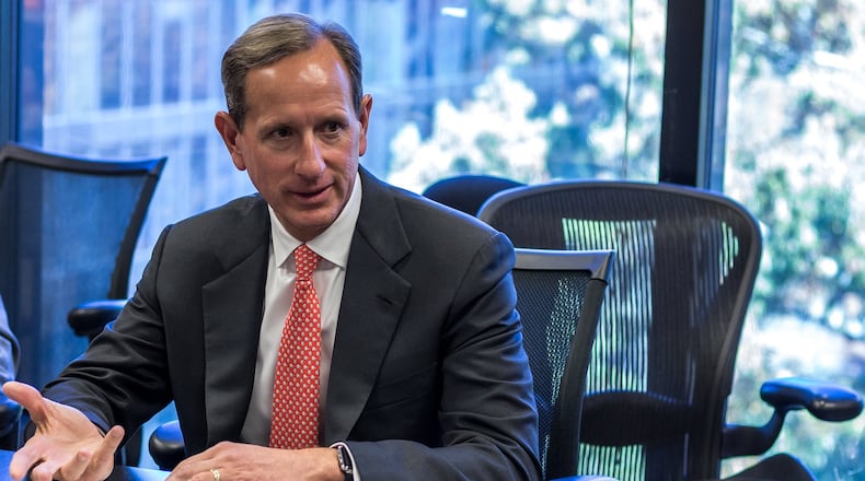 Georgia Power CEO Paul Bowers speaks with reporters and editors of The Atlanta Journal-Constitution. (William Thweatt William.Thweatt@coxinc.com)