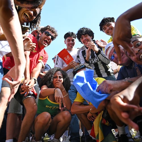 The FIFA Fan Festival is now open downtown, and it hosted a heck of a watch party for this weekend's Morocco-Brazil game. (Hyosub Shin/AJC)