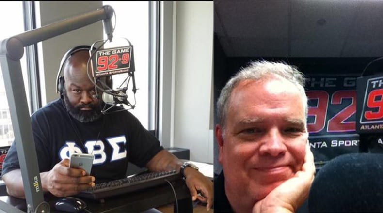 Hugh Douglas (left) and John Fricke are the new morning hosts at 92.9/The Game. CREDIT: Twitter