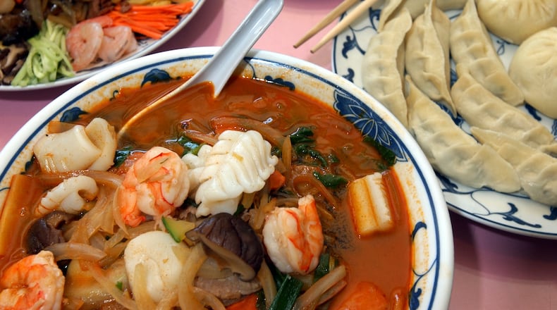 Food from the menu of Yen Jing in Doraville.