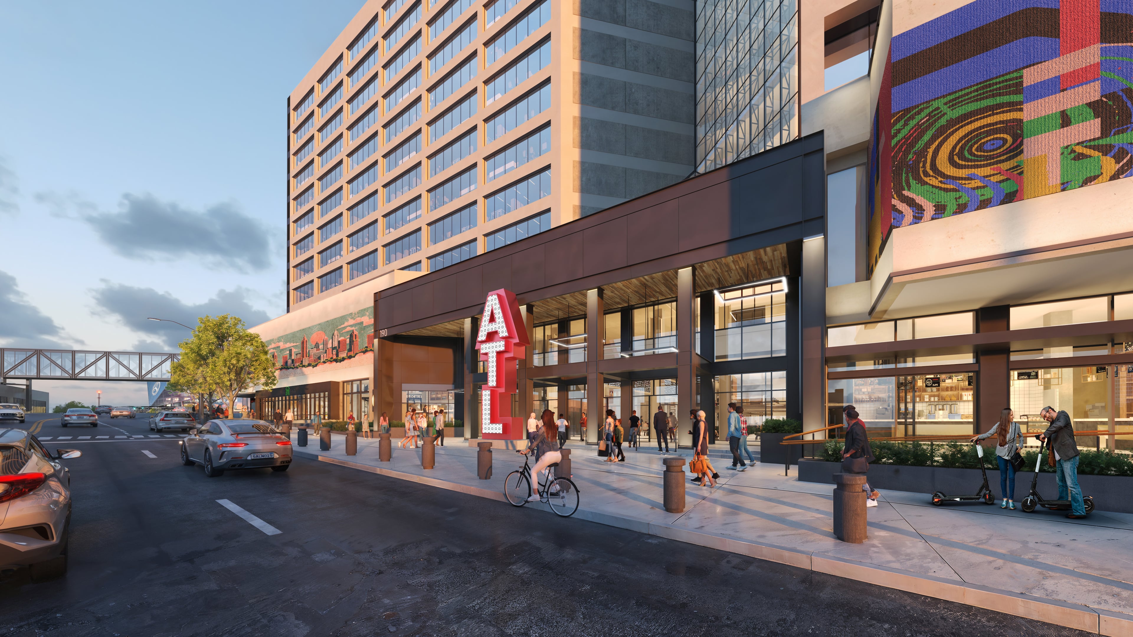 Atlanta-based architecture and interior design firm TVS released new renderings of the planned redevelopment of downtown's CNN Center, which is just called "The Center." (Courtesy TVS)