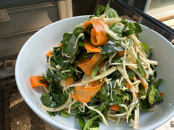 Collard green and cabbage slaw. (Rhonda Mitchell/Courtesy of Kevin Mitchell)