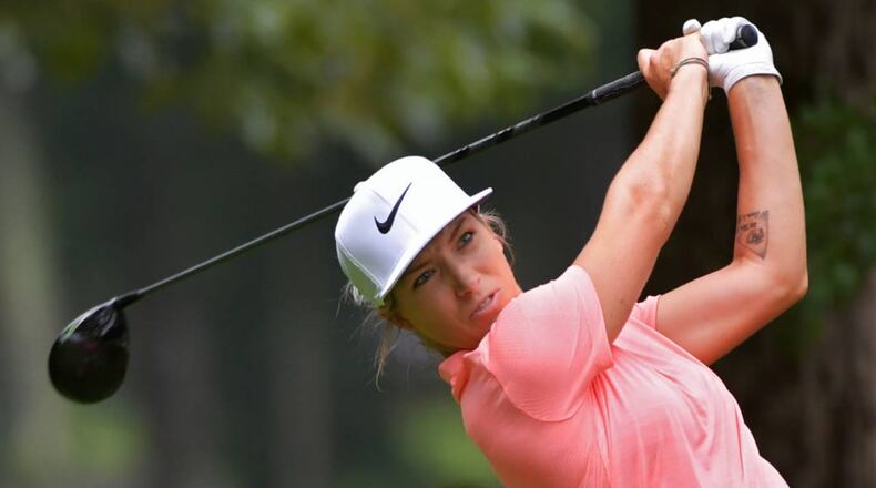 Mel Reid was hitting her shot Thursday in Phoenix when a bobcat was spotted running behind her on the fairway.