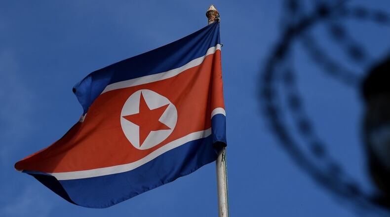 North Korean flag.