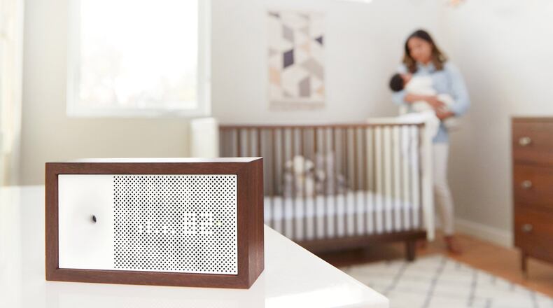 The Awair looks like an attractive desktop bluetooth speaker with a walnut finish and air quality measuring sensors inside. (Handout/TNS)