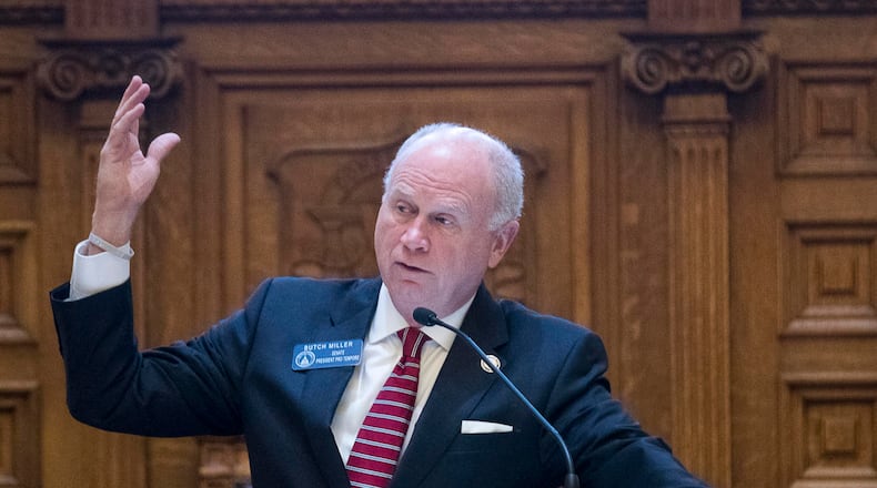 Georgia Senate Pro Tem Butch Miller proposed a constitution amendment that would have prevented noncitizens from voting in the state. The measure did not receive the two-thirds majority vote in the state Senate that it would need to be placed on a ballot. State law already prevents noncitizens from voting, and it rarely happens. (ALYSSA POINTER/ALYSSA.POINTER@AJC.COM)