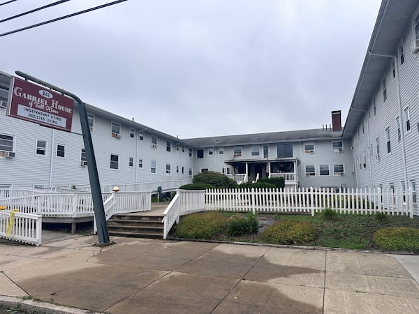 The Gabriel House assisted living facility is shown after a fire in Falls River, Mass., Monday, July 14, 2025. (AP Photo/Michael Casey)