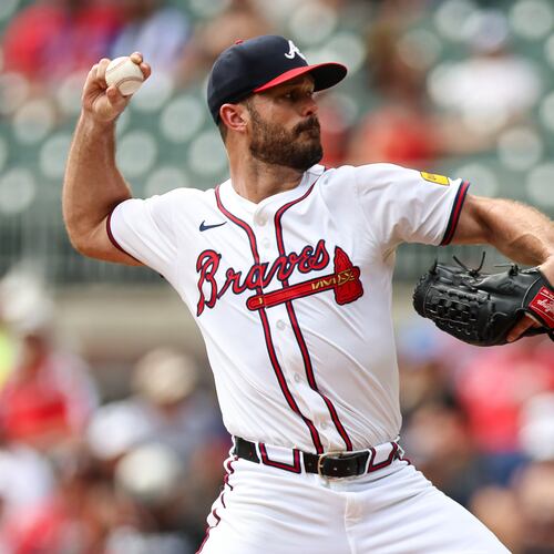 Atlanta Braves pitcher Tyler Kinley delivers in the eighth inning of a baseball game against the Washington Nationals, Wednesday, Sept. 24, 2025, in Atlanta. (Colin Hubbard/AP)