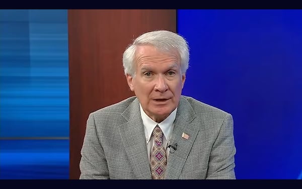 Phil Kent, a panelist on “The Georgia Gang,” apologized in a YouTube video for using “dangerous language” that was “unacceptable” against his fellow panelist Tharon Johnson. (Courtesy of Fox 5)