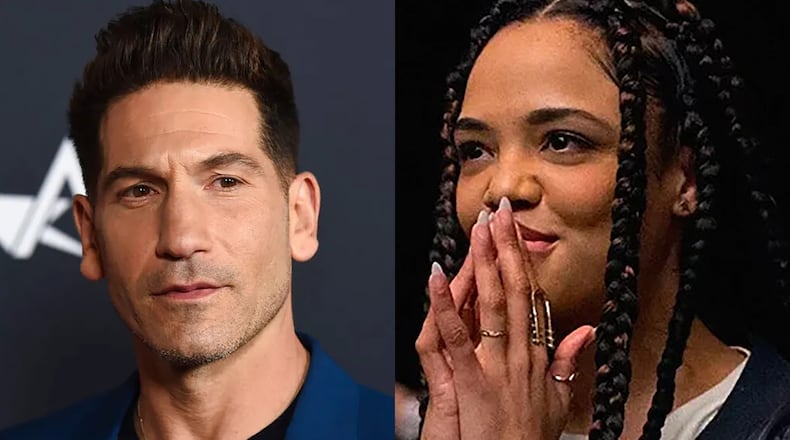 Jon Bernthal and Tessa Thompson star in a new drama set in Dahlonega called "His & Hers." It will be shot in metro Atlanta starting Sept. 24, 2024. AP/MGM