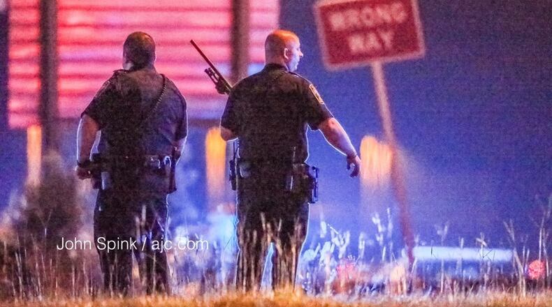 Henry County police searched for the escaped tiger early Wednesday. JOHN SPINK / JSPINK@AJC.COM