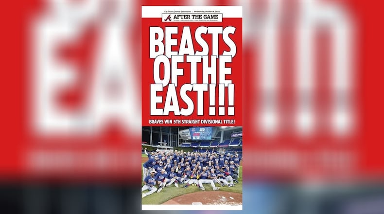 Beasts of the East! — Read about the Braves’ repeat victory as NL East champions in the Wednesday ePaper