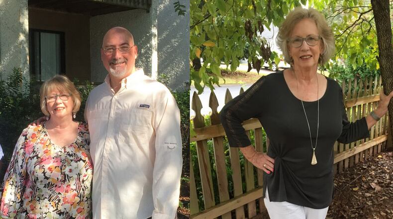 In the photo on the left, taken in July 2017, Leslie Bridenbaugh weighed 219 pounds. In the photo on the right, taken in September, she weighed 168 pounds. (All photos contributed by Leslie Bridenbaugh)